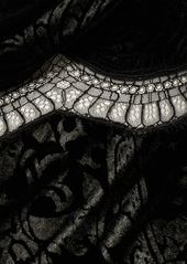 Roberto Cavalli Embroidered Lace & Velvet Mini Dress