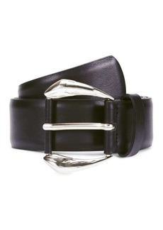 Roberto Cavalli Frame Buckle Leather Belt