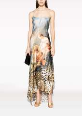 Roberto Cavalli graphic-print silk dress