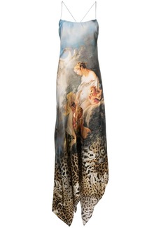 Roberto Cavalli graphic-print silk dress