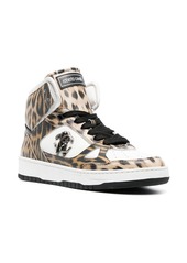 Roberto Cavalli jaguar-print hi-top sneakers
