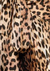 Roberto Cavalli Jaguar Print Satin Mini Dress