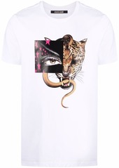 Roberto Cavalli Jaguar-print short-sleeved T-shirt