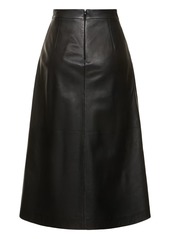 Roberto Cavalli Leather Midi Skirt