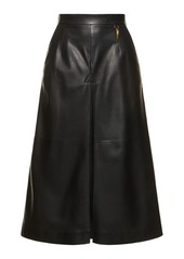 Roberto Cavalli Leather Midi Skirt