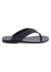 Roberto Cavalli Leather Slide Sandals