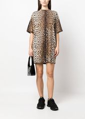 Roberto Cavalli leopard-print cotton dress