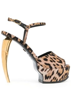 Roberto Cavalli leopard-print platform Tiger Tooth sandals