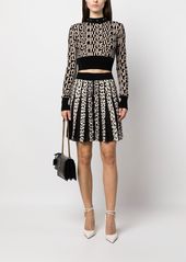 Roberto Cavalli leopard print pleated skirt