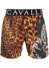 Roberto Cavalli leopard-print swim shorts