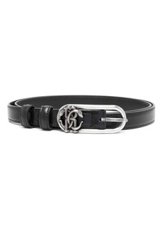 Roberto Cavalli logo-buckle leather belt