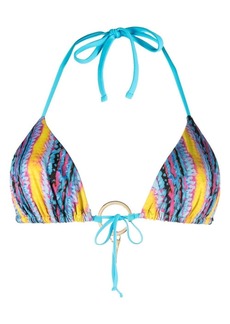 Roberto Cavalli logo-charm bikini top