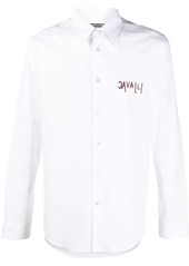 Roberto Cavalli logo-embroidered button-front shirt