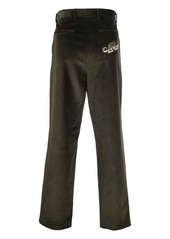 Roberto Cavalli logo-embroidered corduroy trousers