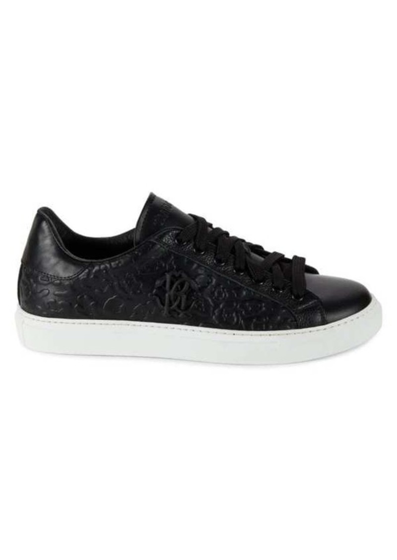 Roberto Cavalli Monogram Low Top Leather Sneakers