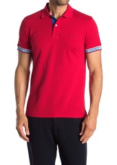 Roberto Cavalli Logo Trimmed Short Sleeve Polo in Red at Nordstrom Rack