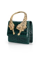 Roberto Cavalli Medium Roar Croc Embossed Bag