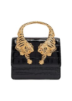 Roberto Cavalli Medium Roar Croc Embossed Bag