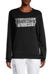 Roberto Cavalli Metallic Logo Sweatshirt