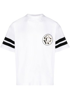 Roberto Cavalli Mirror Snake-patch piqué T-shirt