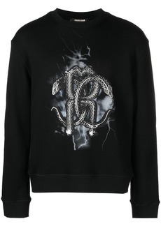 Roberto Cavalli Mirror Snake-print sweatshirt