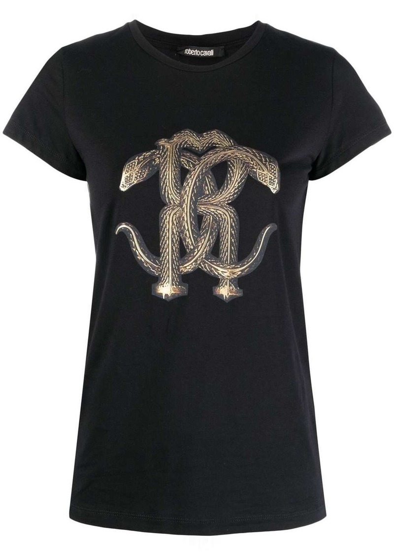 Roberto Cavalli Mirror Snake-print T-shirt