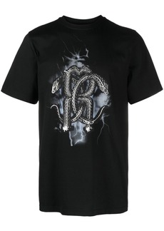 Roberto Cavalli Mirror Snake-print T-shirt
