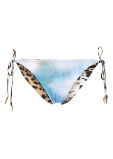 Roberto Cavalli mix-print reversible bikini bottoms