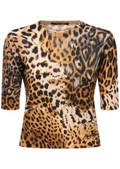 Roberto Cavalli Printed Wool & Silk Top