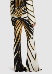 Roberto Cavalli Ray Of Gold Printed Lycra Flared Pants