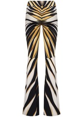 Roberto Cavalli Ray Of Gold Printed Lycra Flared Pants