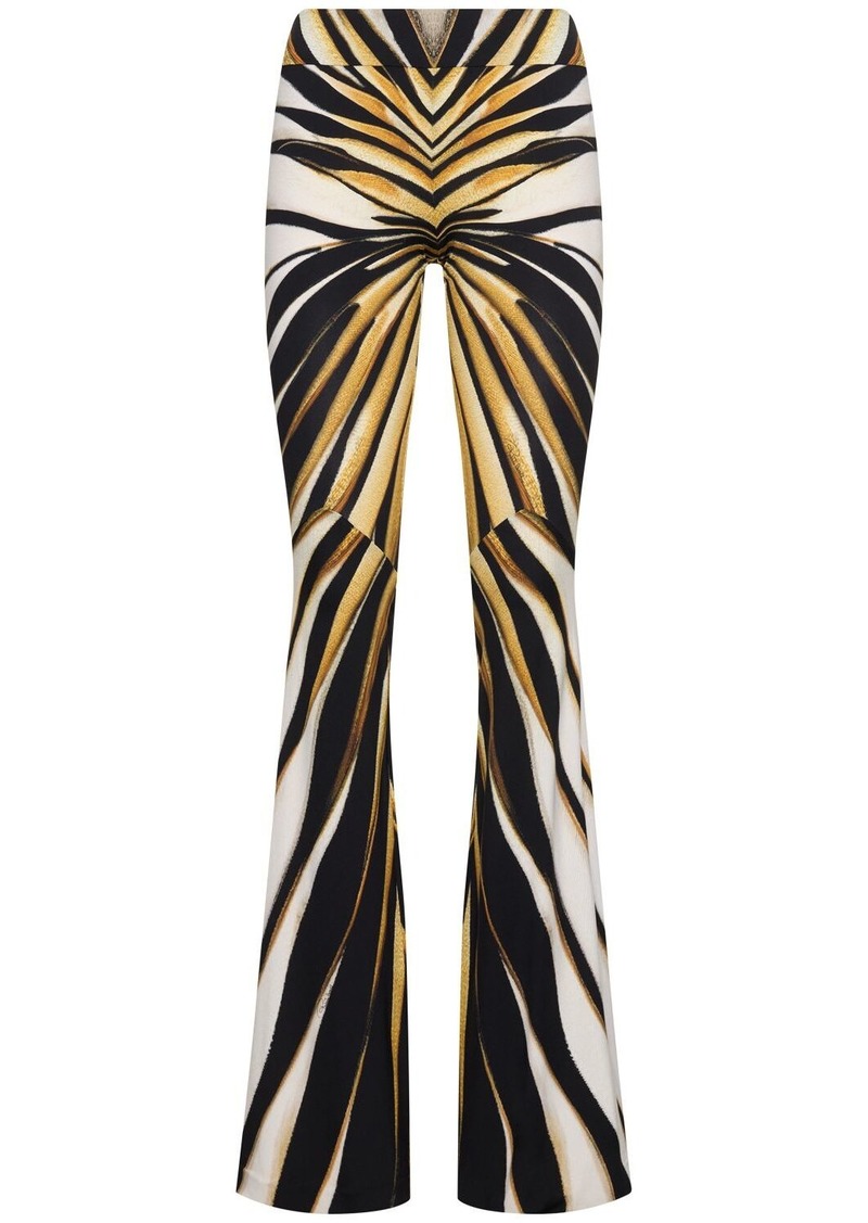 Roberto Cavalli Ray Of Gold Printed Lycra Flared Pants