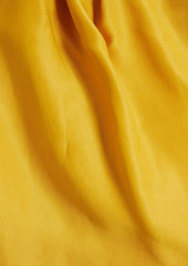 Roberto Cavalli - Draped cupro and silk-blend jacket - Yellow - IT 42