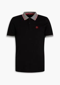 Roberto Cavalli - Logo-embroidered cotton-piqué polo shirt - Black - S