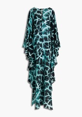 Roberto Cavalli - Printed silk-voile kaftan - Green - IT 40