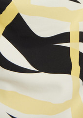Roberto Cavalli - Ruched printed jersey maxi dress - Yellow - IT 40