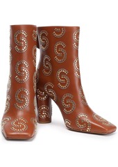 Roberto Cavalli - Studded leather ankle boots - Brown - EU 35