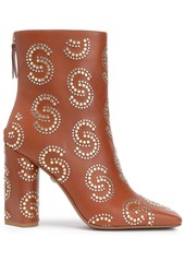 Roberto Cavalli - Studded leather ankle boots - Brown - EU 35