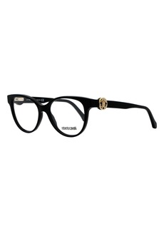 Roberto Cavalli Figline Oval Eyeglasses RC5047 001 Shiny Black 52mm 5047