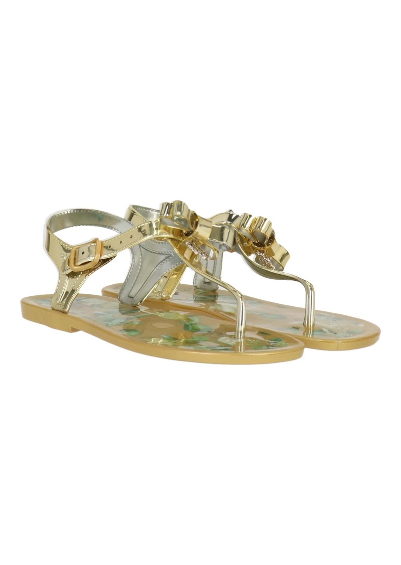 Roberto Cavalli Kids Gold Sandal