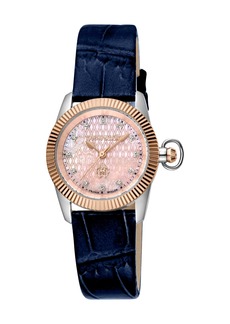 Roberto Cavalli Ladies Rose gold MOP Dial N. Blue Watch