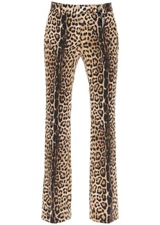 Roberto cavalli leopard cady flared pants