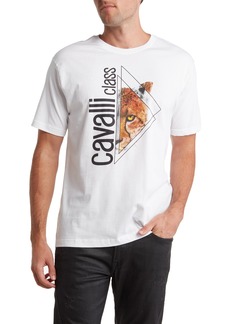 Roberto Cavalli Logo Graphic Print T-Shirt in White at Nordstrom Rack