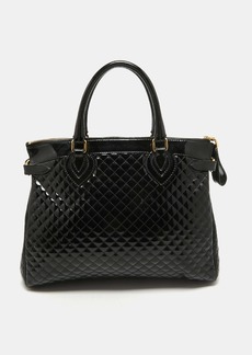 Roberto Cavalli Quilted Patent Leather Grand Tour Tote
