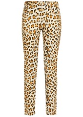 Roberto Cavalli Woman Leopard-print Mid-rise Skinny Jeans Animal Print