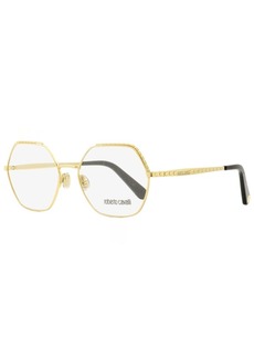 Roberto Cavalli Women's Hexagonal Eyeglasses RC5104 030 Gold/Black 54mm