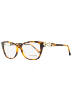 Roberto Cavalli Women's Rectangular Eyeglasses RC5060 Licciana 052 Havana/Gold 53mm