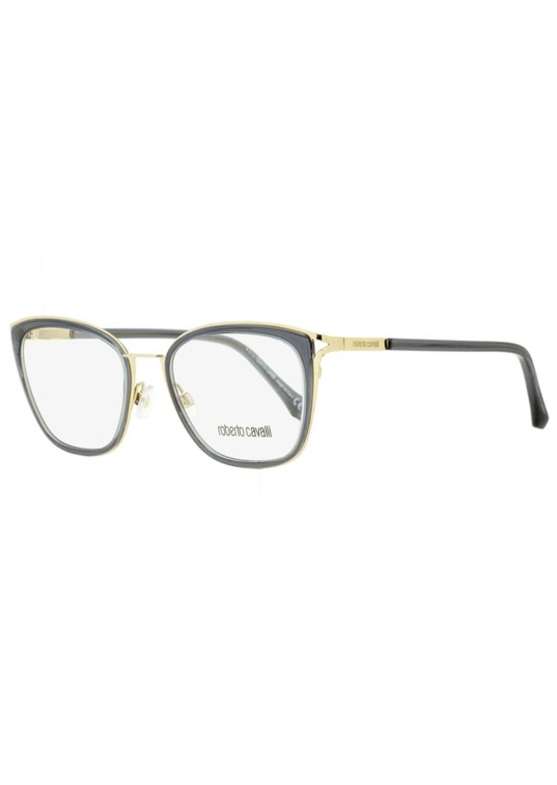 Roberto Cavalli Women's Rectangular Eyeglasses RC5071 Maremma 020 Gold/Transparent Gray 52mm