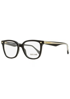 Roberto Cavalli Women's Rectangular Eyeglasses RC5078 Murlo 001 Black/Gold 52mm