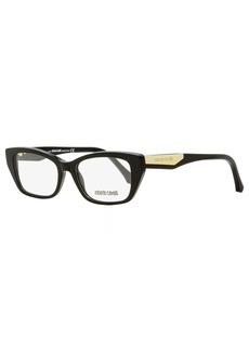 Roberto Cavalli Women's Rectangular Eyeglasses RC5082 Orcia 001 Black/Gold 51mm
